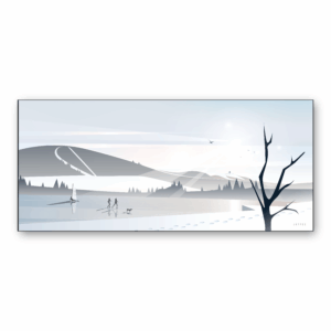 Patinage sur le lac des Rousses - Tons neutres
